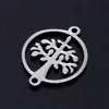 5pcs/lot diy heart tree of life stainless steel charm pendant wholesale family trees jewelry bracelet connector charms ► Photo 2/6