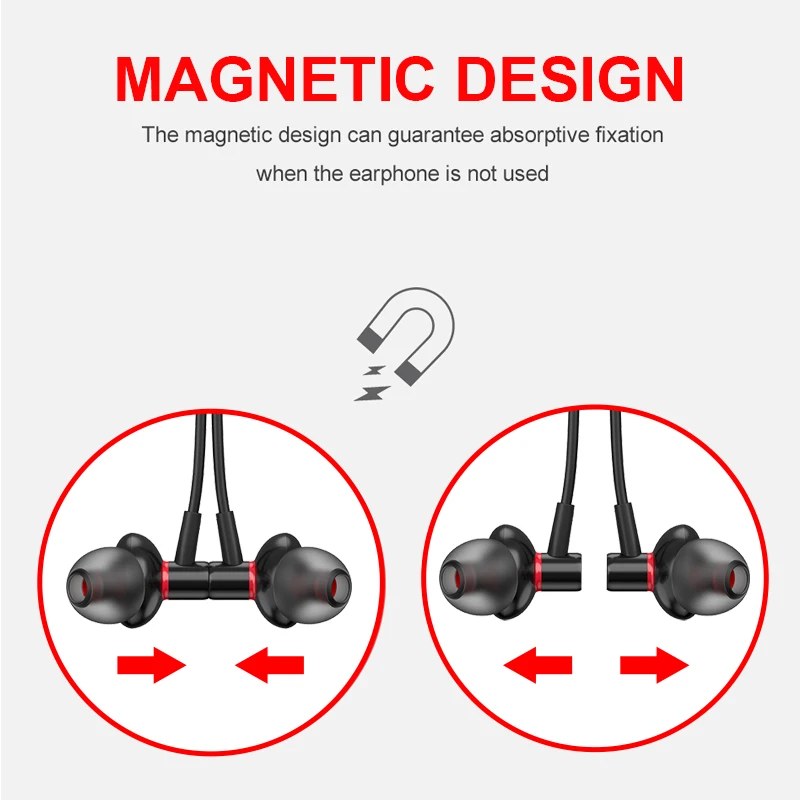 Jellico Wireless Bluetooth Earphone Neckband Headphones Magnetic Sports Running Headset 3D Bass Stereo Sport Earbuds With Mic