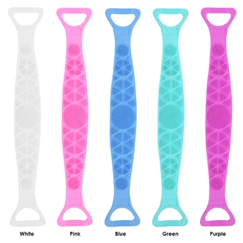

Back Exfoliating Body Massage Shower Pads Silicone Bath Scrubber Towels Rubbing for Bathroom Accessories Cleaning Tool