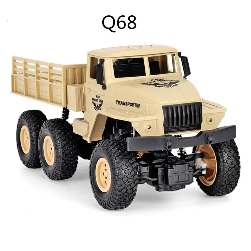 Yellow Q68 JJRC Q68 Q69 1/18 2,4 г 4CH 6WD 130 матовый мотор желтый/зеленый Радиоуправляемый автомобиль внедорожный военный грузовик автомобиль RTR модель игрушки для мальчиков - Цвет: Yellow Q68