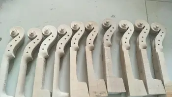 

10 pcs violin scrolls 4/4 flamed maple hand carved