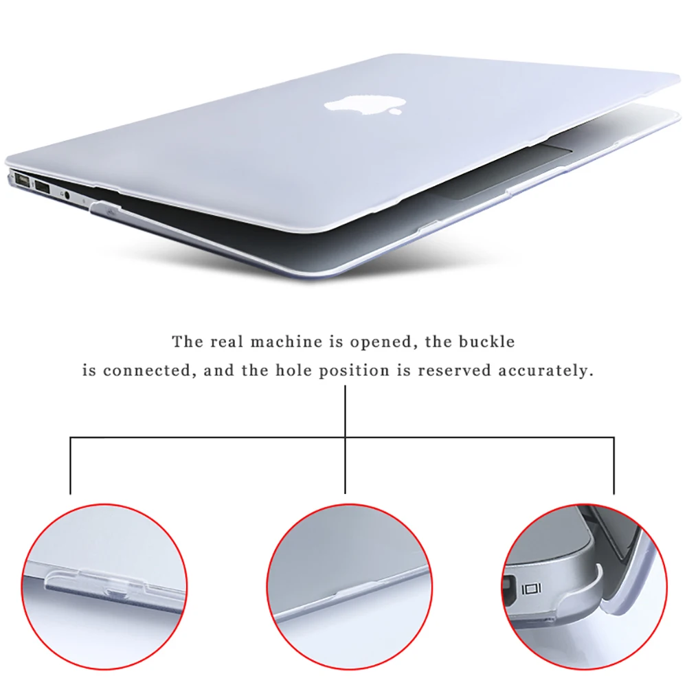 Laptop com Touch id para Macbook Capa para Mac Book Air m2 Case Pro 16 m3 m2 m1 Pro 14 15 13 12 A2681 A2337 A2179 Case de - Imagem 2