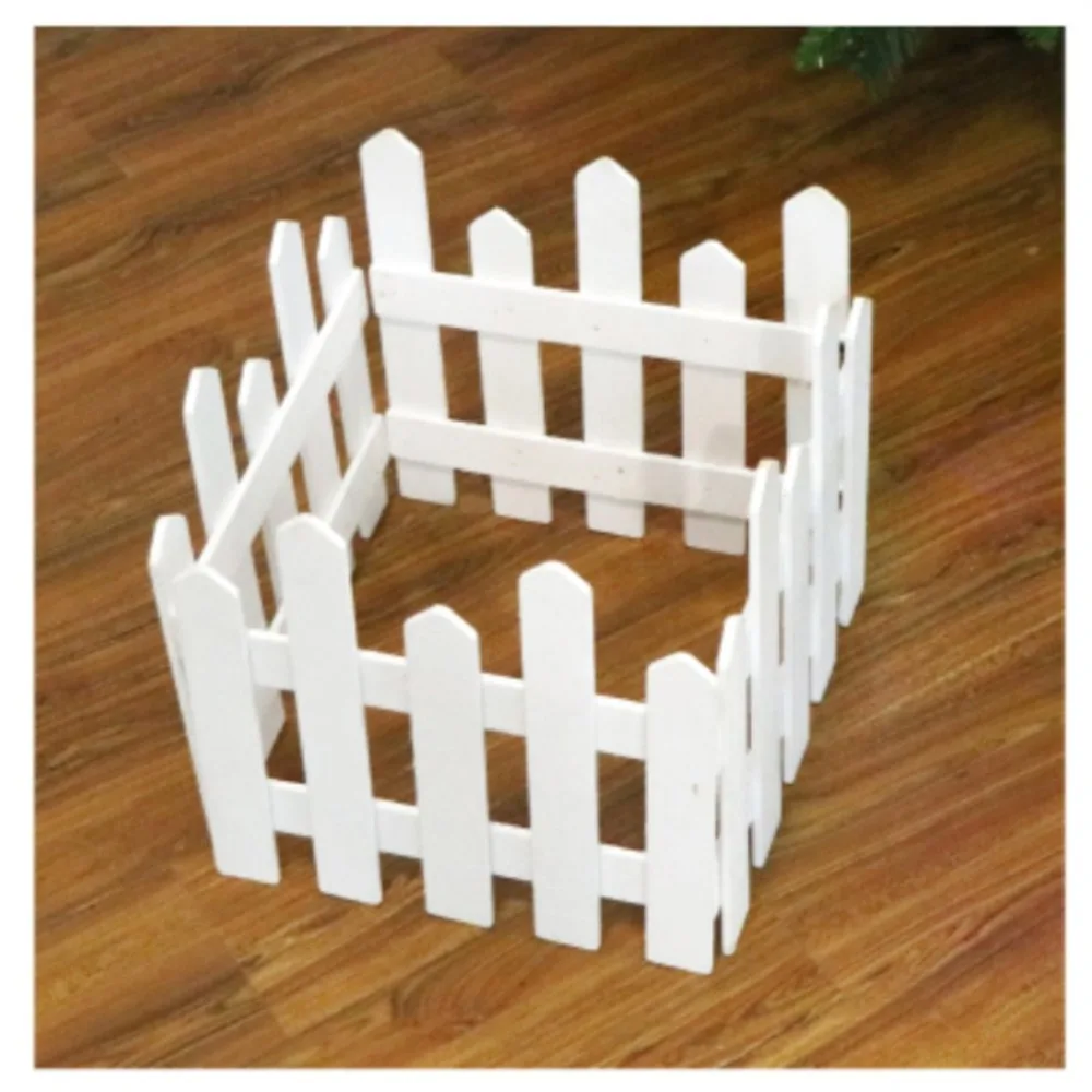 

Christmas tree decoration 1.2 m wooden fence Christmas scene layout window props