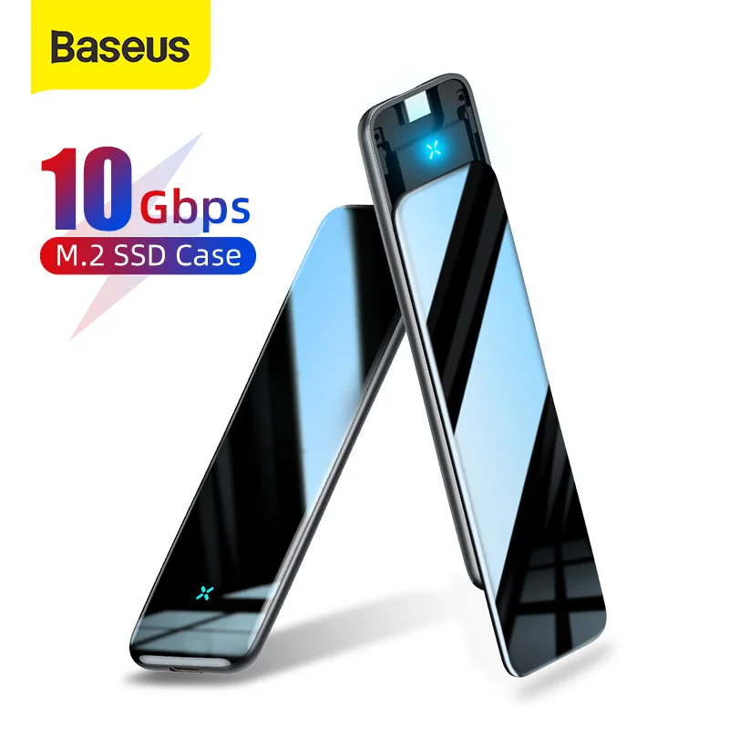 Baseus M2 SSD 케이스 NVME 외장 하드 드라이브 케이스, M.2 to USB c타입 3.0 하드 드라이브, NGFF SATA M/B 키 디스크 케이스 SSD 캐디 용|HDD Enclosure| - AliExpress