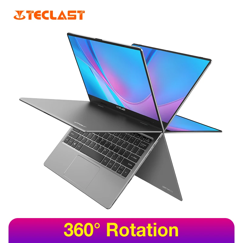 

Teclast F5R Laptop 11.6'' IPS 1920*1080 Windows 10 OS Quad Core 8GB RAM 256GB SSD 360° Rotation Type-C Quick Charge Notebook