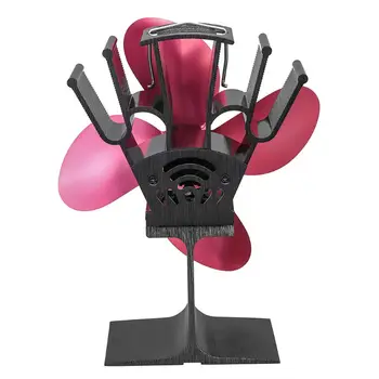 

2020 New 4 Blades Heat Powered Stove Fan Aluminum Silent Quiet Eco-Friendly for Wood Log