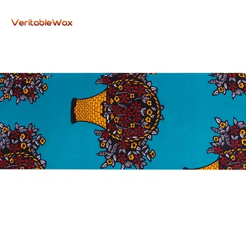 

2020 Africa high quality print cotton fabric veco-friendly African Real Printed Wax patchwork fabric 24FS1100