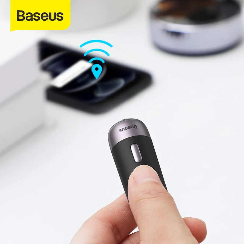 Baseus 2Pcs Intelligent Rechargeable Anti-lost Tracker Wireless Smart Tracker Key Finder Child Bag Wallet Finder Alarm Tag