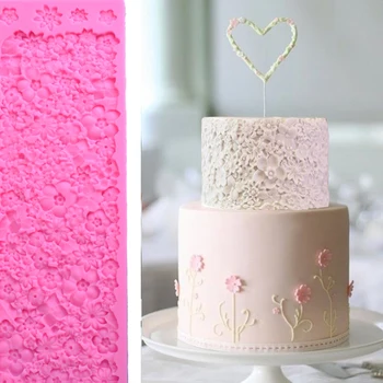 

Lace Silicone Mold Mould Sugar Craft Fondant Mat Cake Decorating Baking Pastry Decor Tips Tools Cake Border Decor Wedding Gifts