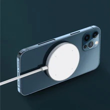 Para iphone 12 carregador sem fio acessórios simples doces cor transparente macio tpu pele sentir carregador base anti-queda caso