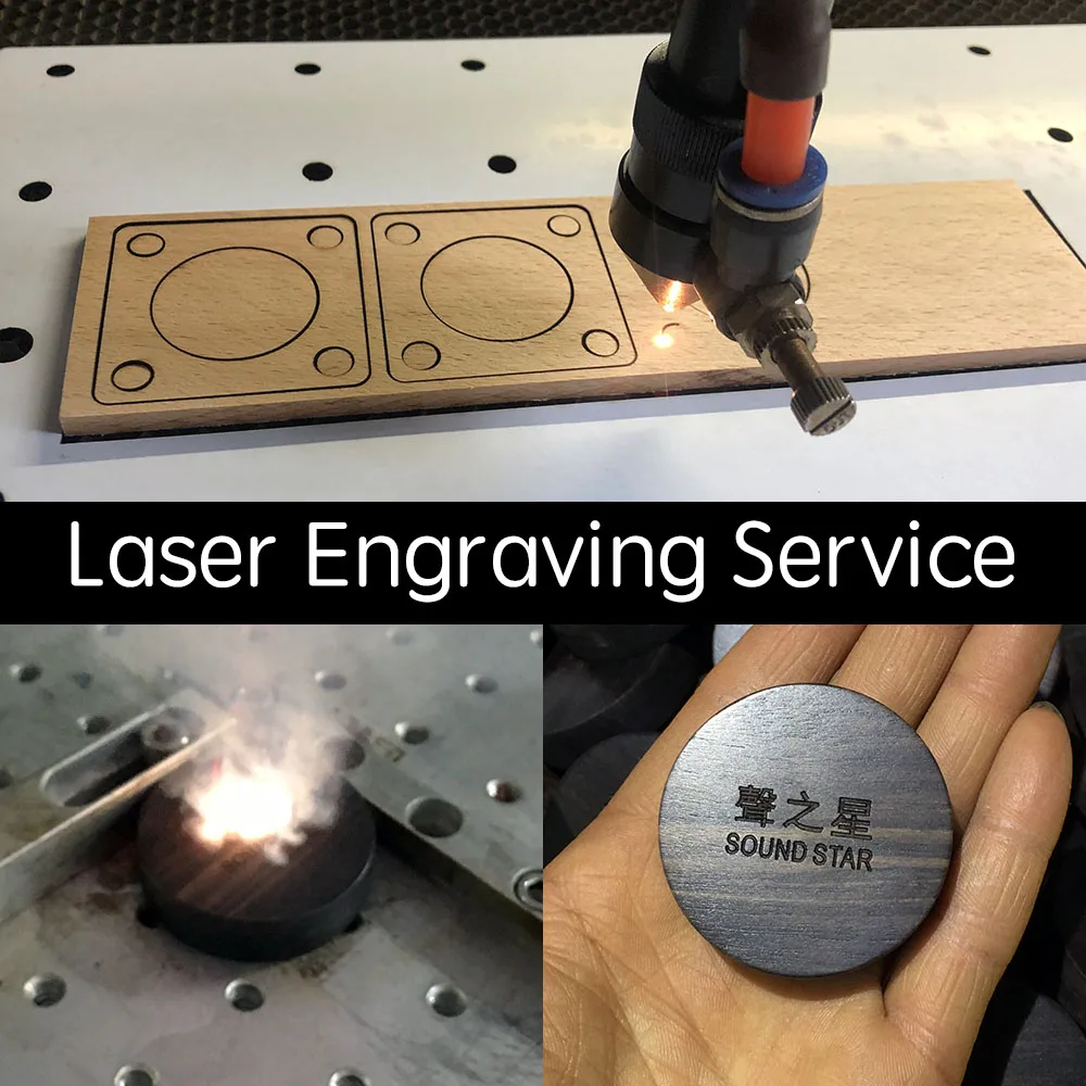 

Laser Engraving Service Engraved Carved Customized Logo on wooden plaque wood board Personality Creative logo