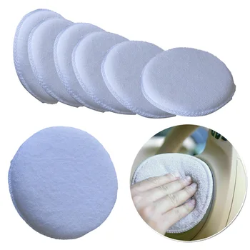 

10pcs Car Detailing Sponge Microfiber Pad Soft White Foam Waxing Cleaning Tools