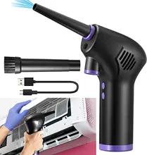 Plumeau d'air sans fil pour PC, nettoyage de souffleur d'air pour ordinateur, remplacement de bidons de gaz comprimé, nettoyeur Rechargeable