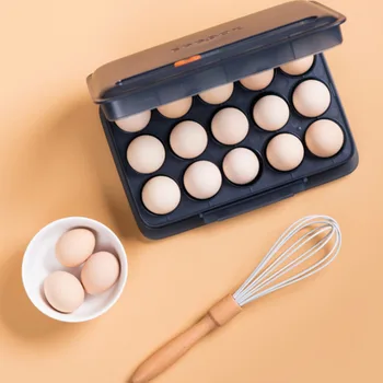 

15 Grids Egg Storage Box Kitchen Partition With Lid Egg Box Portable Wild Picnic Egg Organizer Kitchen Fridge Arrange Fresh Box