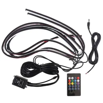 

RGB LED Strip Under Car Tube Underbody Underglow Glow System Neon Light Remote