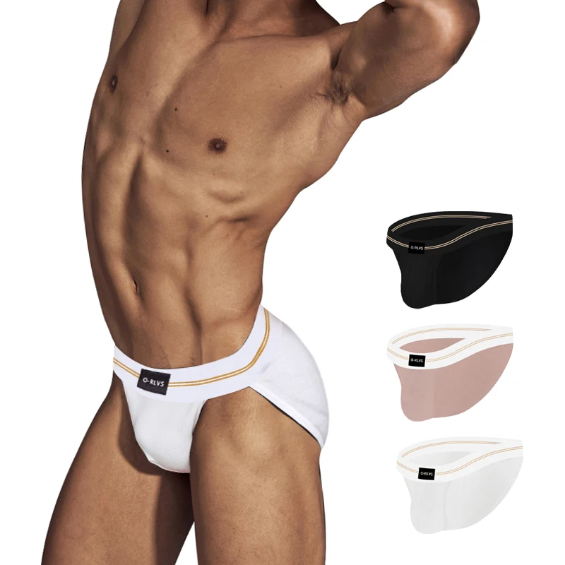 

ORLVS Fashion Sexy Underwear Men Briefs Modal Man Underpants Gay Slip Hombre Comfortable Elastic Belt Cuecas Masculinas OR6109