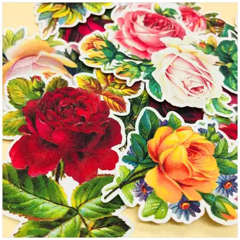 

19pcs Kawaiii Stationery Sticker Rose Travel Diary Planner Decorative Mobile Stickers Scrapbooking DIY Craft Stickers