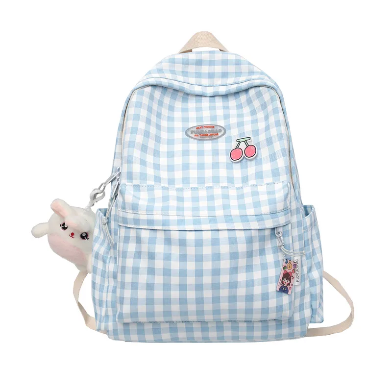  MININAI Cute Checkered Backpack Fit 15.6 Inch Laptop  Checkerboard Light Academia Aesthetic Kawaii Preppy Y2k Backpack (Blue,One  Size) : Electronics