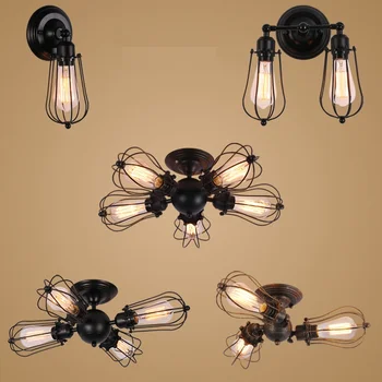 

Attic steel industry American Rural retro creative restaurant cafe Club living room bedroom corridor decoration wall ceiling lam