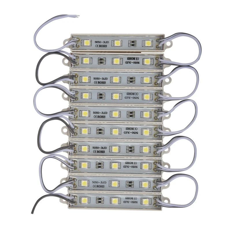 1*10 шт. 5050 SMD 3 светодиодный модуль Светодиодная лента водонепроницаемая гирлянда