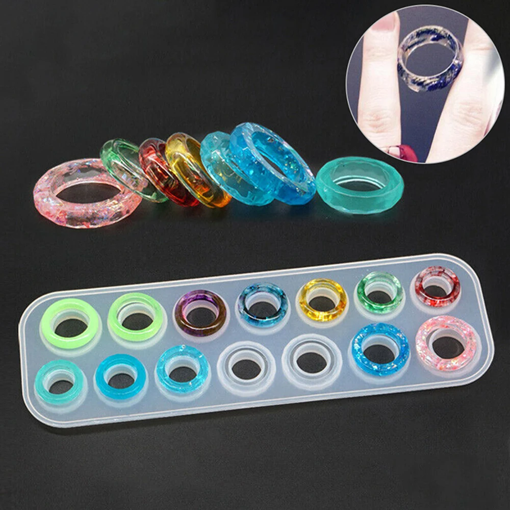 

14 Hole Rings Mold Collection Handmade Silicone Mold Crystal Epoxy Mould Epoxy Resin Making DIY Making Ring Jewelry