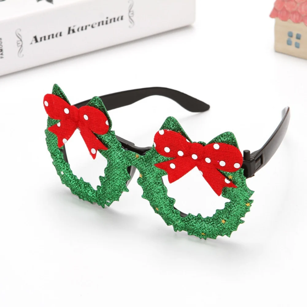 Милые рождественские очки, блестящие детские очки в оправе для взрослых, очки для рождественской вечеринки