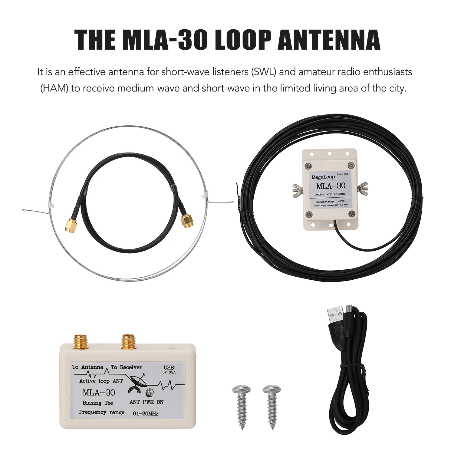 

Hot New Balcony Erection Antenna Loop Antenna Loop Antenna Active Receiving Antenna Low Noise Balcony Erection Antenna