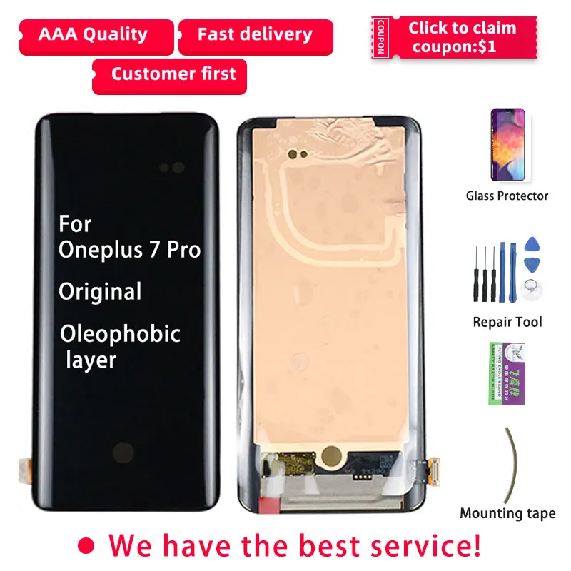 

AMOLED Original LCD For Oneplus 7 Pro LCD Display Touch Screen With Frame Digitizer Assembly Oneplus 7 Pro LCD Display