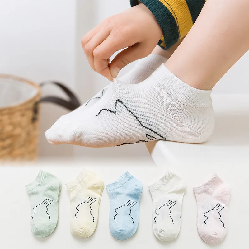 

19 New Style Spring And Summer Combed Cotton CHILDREN'S Socks No-show Socks Fishnet Stockings Men And Women Children's Socks Car