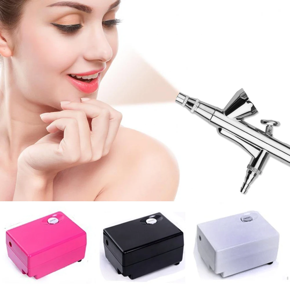 Airbrush Makeup Kit Mini Air Compressor Single Face Body Paint Nail Art Brush