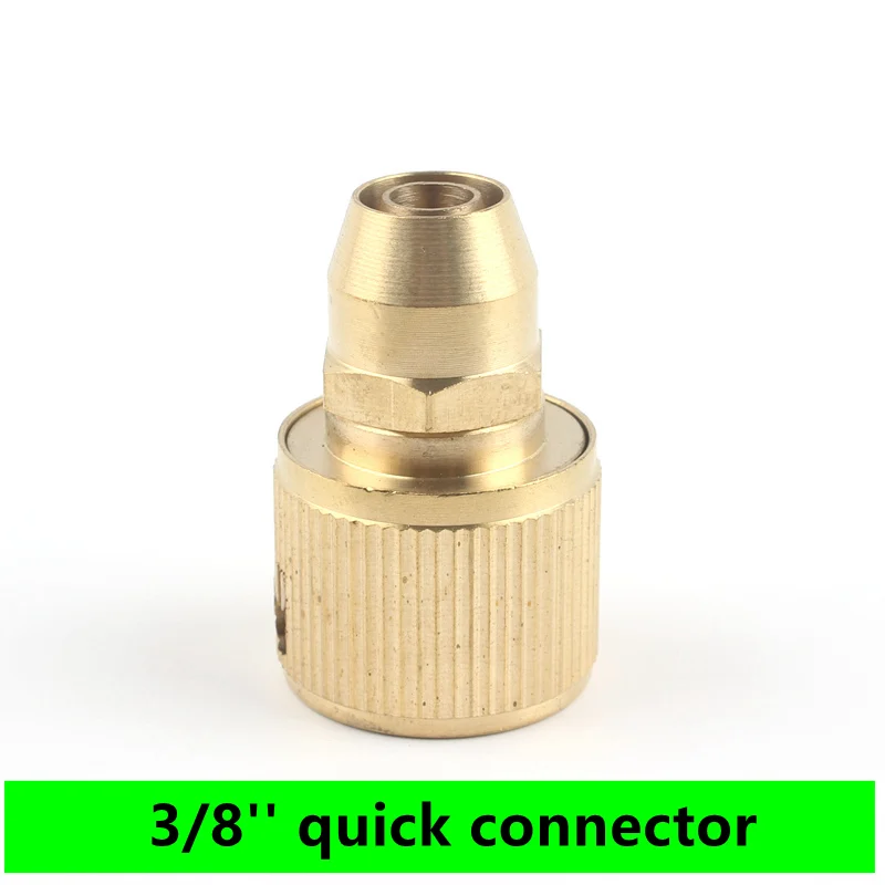 

1pc Brass 3/8'' Water Connection Car Wash Water Gun Quick Connector Garden Irrigation Adapter Faucet Joint