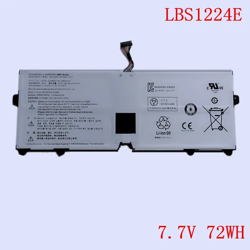 Сменный литий-ионный аккумулятор для ноутбука LBS1224E для LG Gram 13Z980 13Z970 14Z980 15Z980 15Z980-G.AA52C 7,7 V 72WH