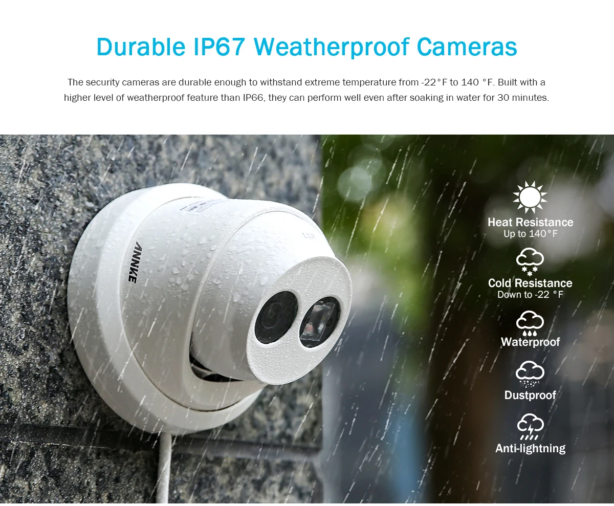 ANNKE 8CH 4K Ultra HD POE, сетевые системы безопасности Видео 8MP H.265+ NVR с 8 шт 8MP защищенная от внешних воздействий ip-камера комплект камер видеонаблюдения для безопасности