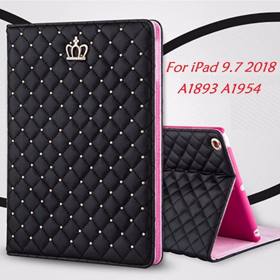 9.7 ''Coque Di Lusso Per Ipad 2018 9.7 Crown Case Flip A1893 A1954 Smart Auto-Sleep Custodia In Pelle Pu Per Ipad 9.7 2018 Custodia