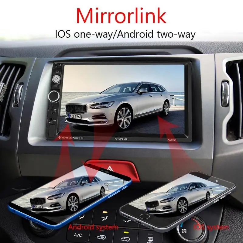 2 Din автомагнитола 7 дюймов Android 9,0 автомобильный стерео WiFi gps навигация USB AUX Bluetooth 4,1 FM AM RDS авто радио Coche авторадио