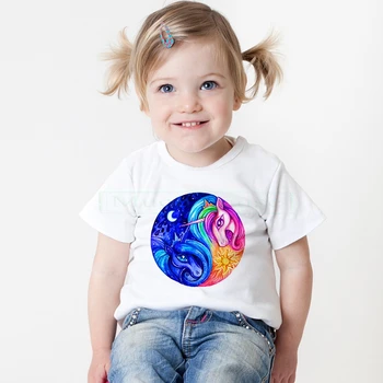 

Summer Unicorn Print Women T shirt Short Sleeve T-shirts O-Neck Tops Plus Size White Cotton Casual Hip Hop T shirts Tops