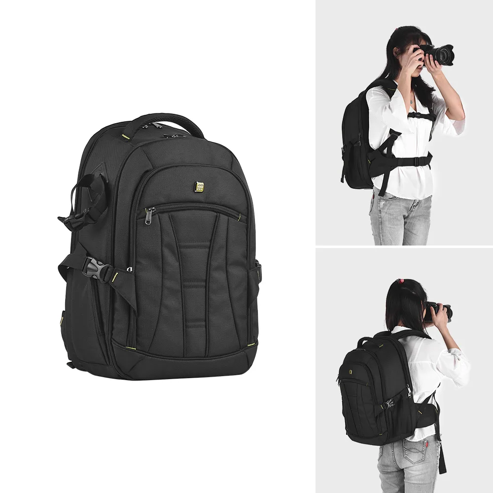 

Andoer Waterproof DSLR Camera Backpack Bag For Canon Nikon Sony DSLR Camera Backpack Large Capacity Travel Bag with Rain Cover