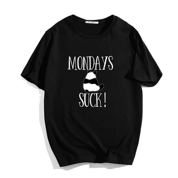 

Unisex Summer Casual Mondays Suck T Shirt Men Women Cute Print O-neck T-shirt Short Sleeve Tee Tops Trendy Streetwear Clothes