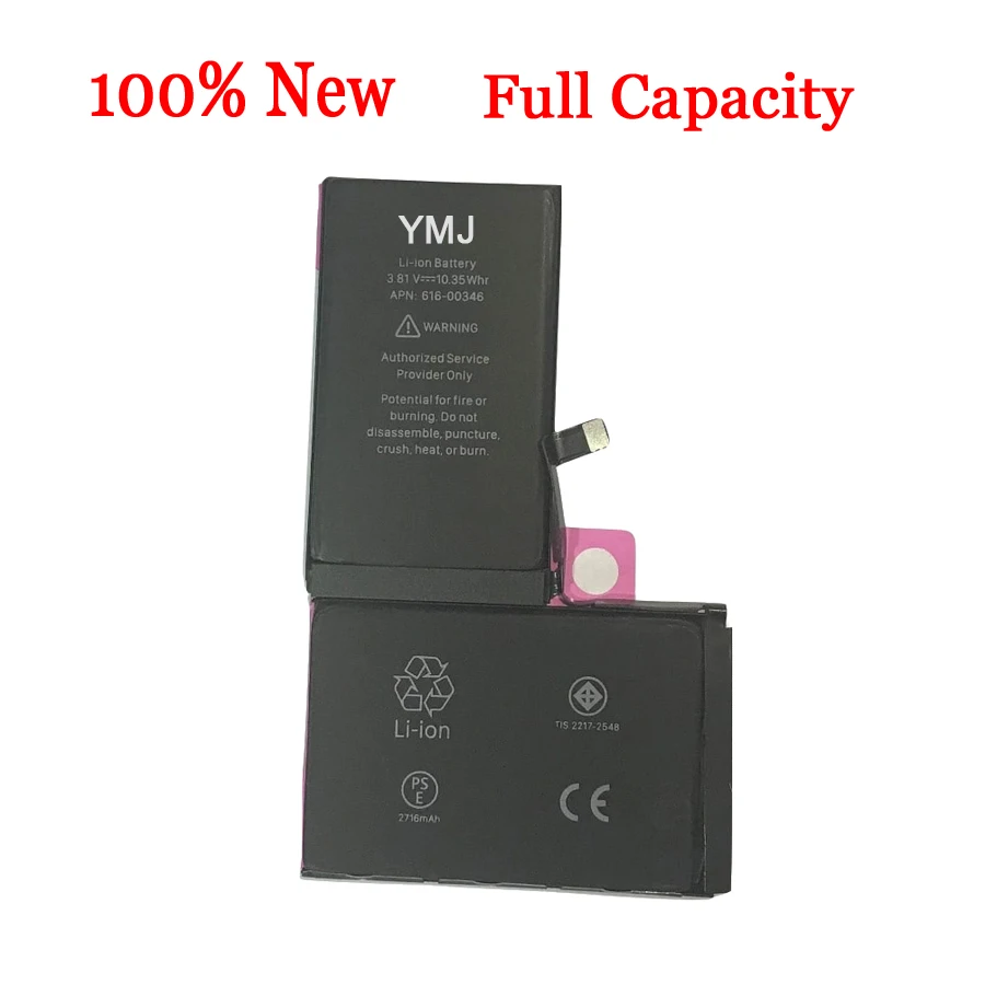 YMJ аккумулятор для iPhone X XR XS XS-MAX Сменный аккумулятор для iPhone большой емкости с бесплатными инструментами в подарок