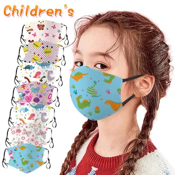 

skin care mask for face mascarilla Children Washable Adjustable Breathable Cartoon Printed Cotton Mouth Face Mask mascara facial