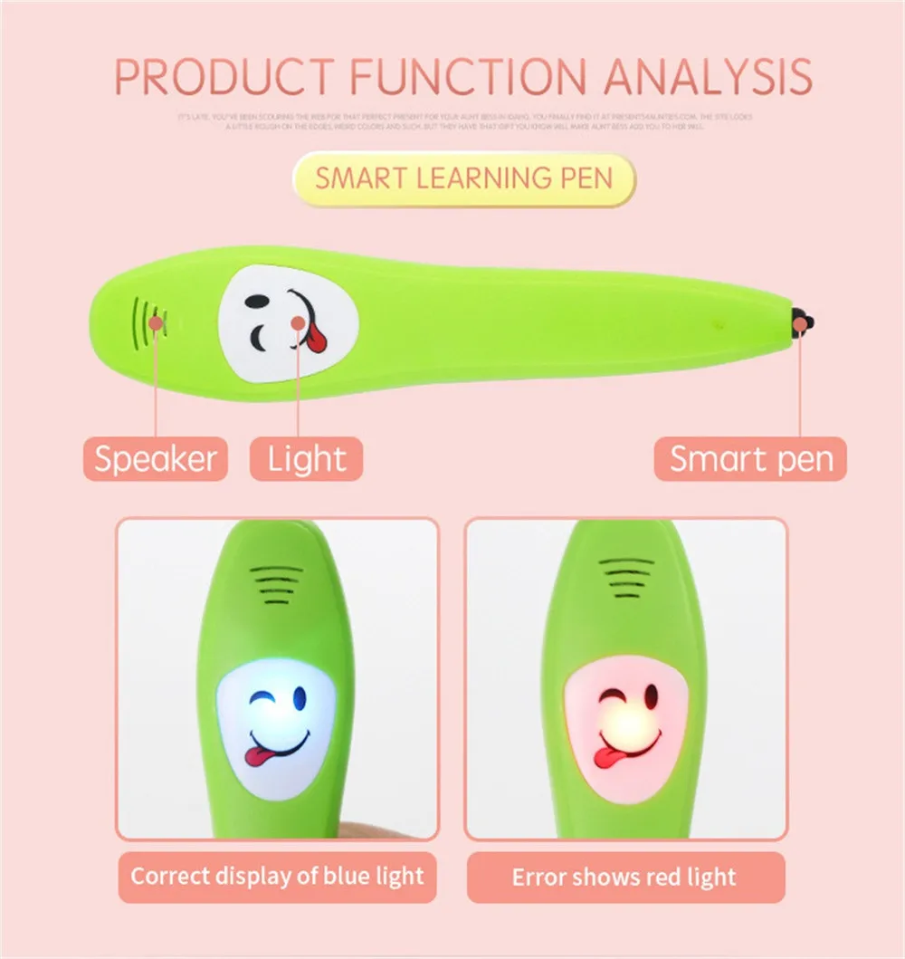 Многофункциональная электронная английская ручка для обучения чтению электронная ручка для чтения с обучающей книгой Обучающие Логические игрушки