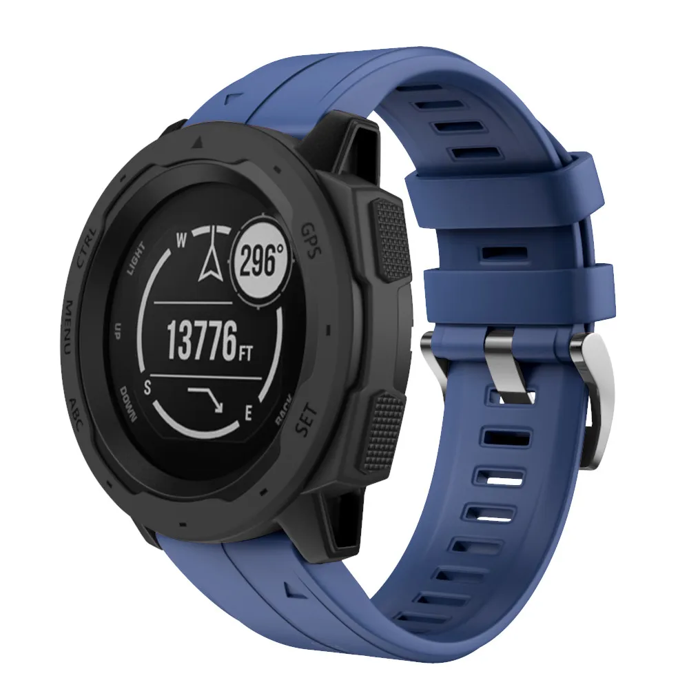 Для Garmin Instinct Quick Release спортивный сменный силиконовый ремень часы ремешок Смарт часы браслет долговечные аксессуары#810