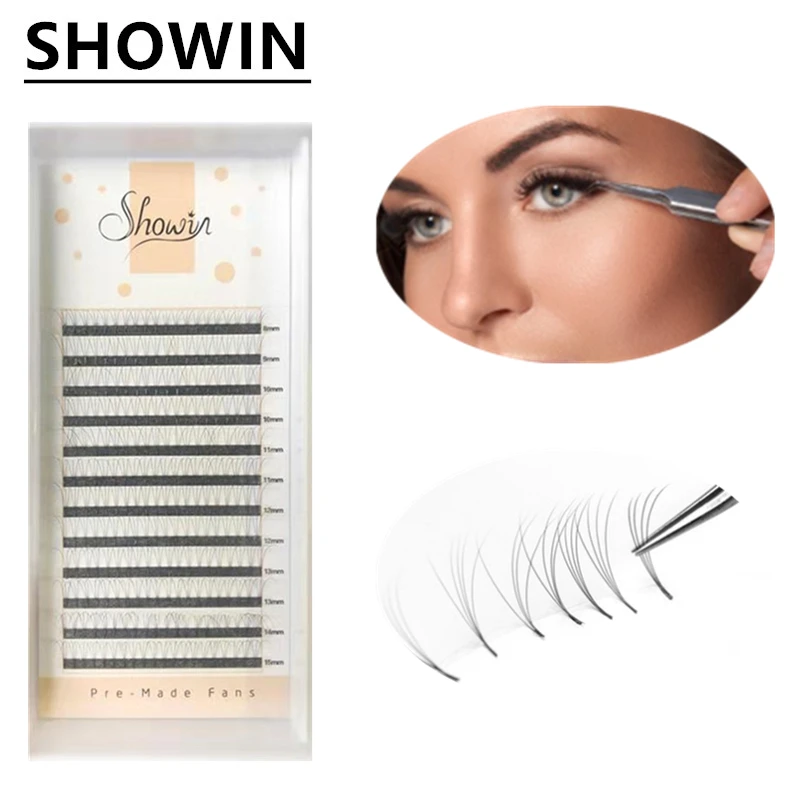 

3 Boxes 5D Soft Premade Long Stem Volume Fans Lash Russian Volume Eyelash Extensions Pre made Lash Extension Faux Mink