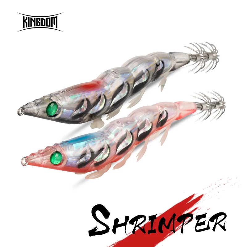 

Kingdom Shrimper Sinking Minnow Fishing Lures 108mm 20g Squid Jigs Hard Baits Soft Foot Luminous Cuttlefish Squid Shrimp Baits