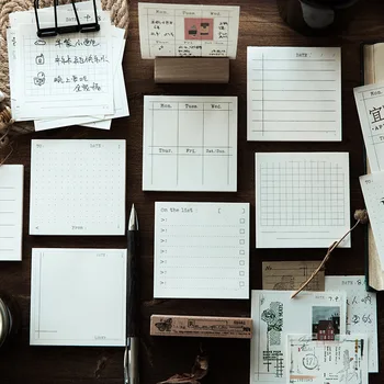 

Simple Daily Plan Tearable Post-it Notepad Portable Small Notebook Hand Account Message Book Student Office Supplies Stationery