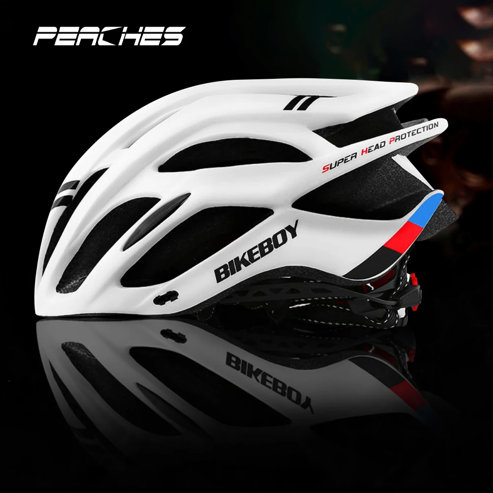 Ultralight Cycling Helmet With Rear Light MTB Bike Safety Integrally-molded Safe Cap Riding Hat Mountain Bicycle | Спорт и