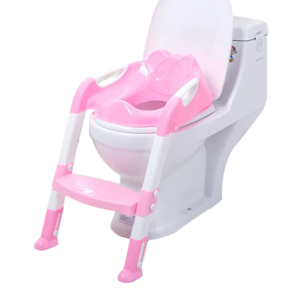 

2019 New Baby Children Potty Training Seat with Adjustable Ladder Infant Toilet Training Folding Seat New