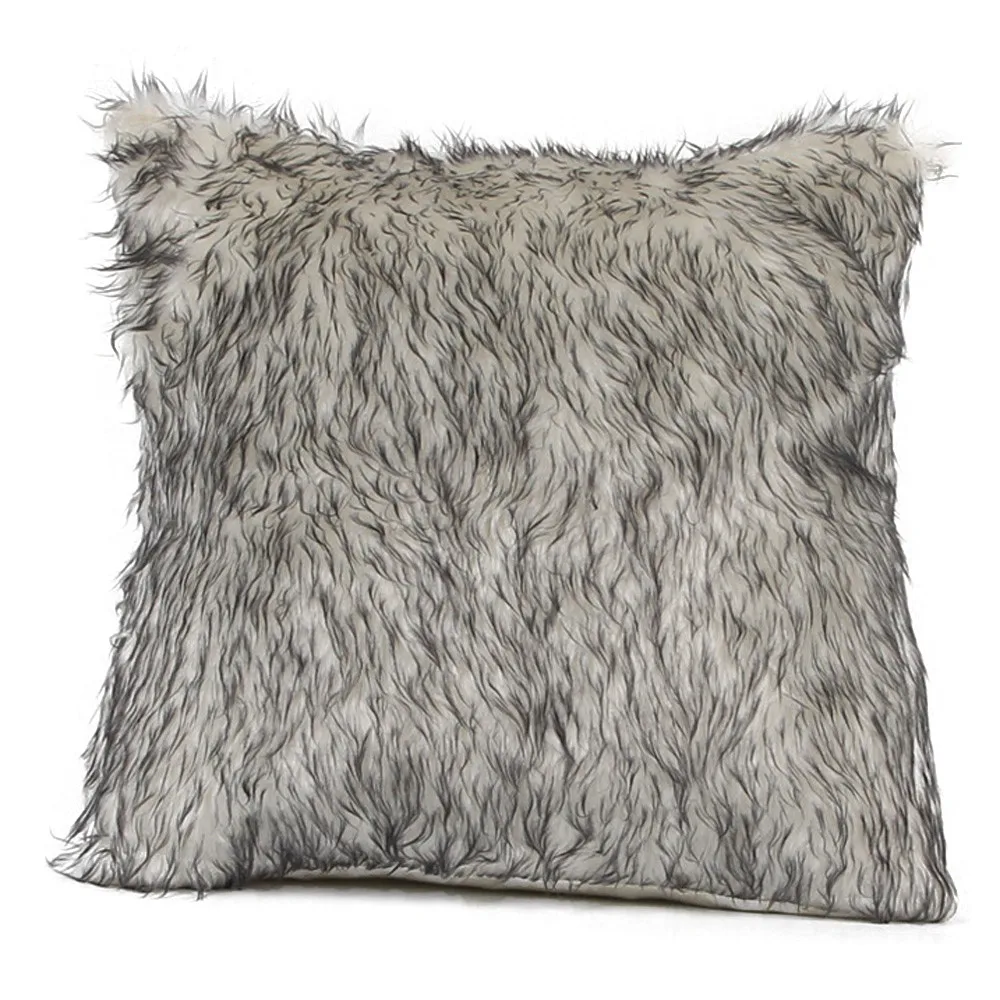 Плюшевая мягкая меховая плюшевая наволочка ручной работы для подушки украшение