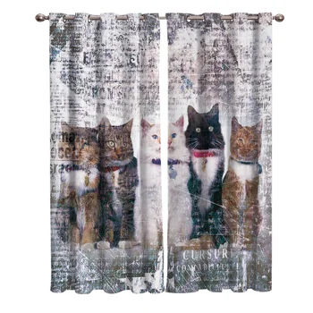 

A Cat On A Retro Abstract Background Window Living Room Kitchen Outdoor Indoor