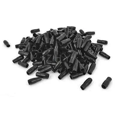 

500 Pieces 5.5-6mm2 Black Soft PVC Wire Terminal Sleeves Insulating Covers Caps
